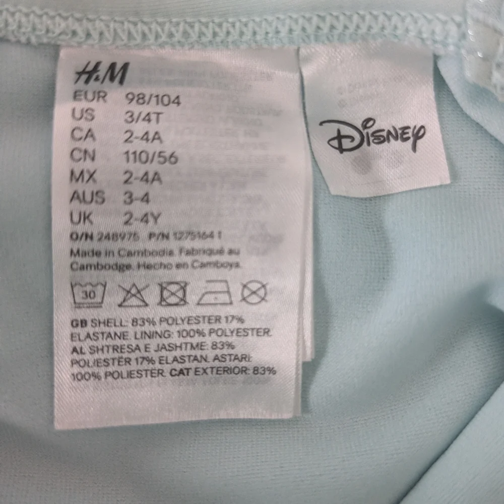 H&M X Disney Swim One Piece - Light Teal Elsa